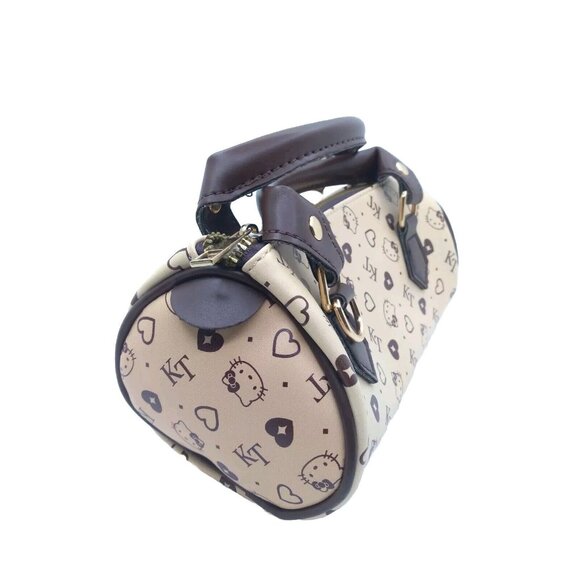 Hello Kitty Bag Y2k Retro Style Women  KT Print Cylinder Handbag 8.5" X 4" X 4" - Picture 8 of 10